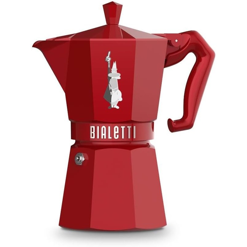 Bialetti Moka Exclusive Stovetop Espresso Maker 6 Cups – Red