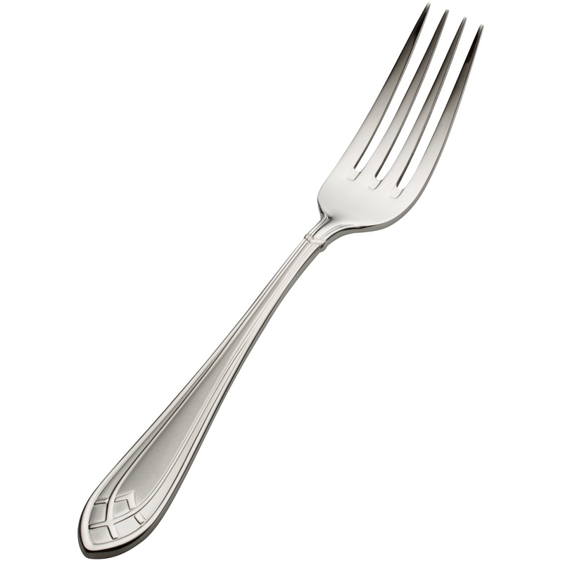 Bon Chef S1405 Viva 7 3/4″ 18/10 Stainless Steel Dinner Fork – 12/Pack