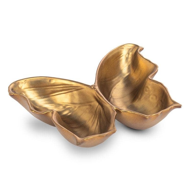 Deep Butterfly Dish Gold