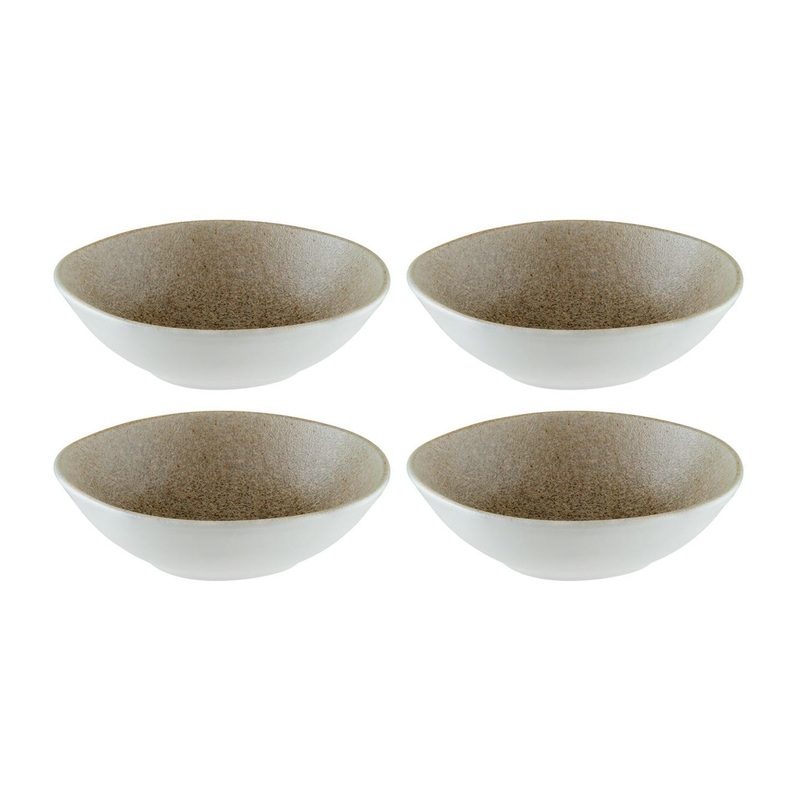 Luca Salmon Matte 7″ x 6.5″ x h:2″ 17 oz. Organic Salmon Porcelain Bowl (Set of 4)