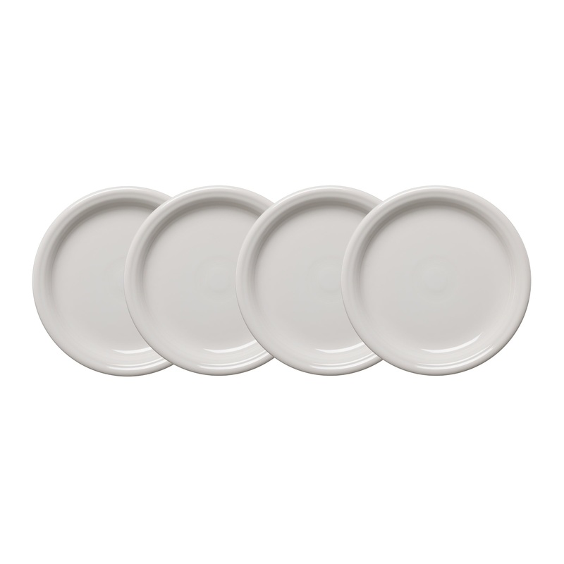 White Bistro Coupe 7 1/4 Inch Salad Plate, Set of 4
