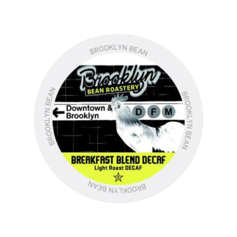 Brooklyn Bean Breakfast Blend Decaf Single-Serve Coffee Pods (Box of 40)