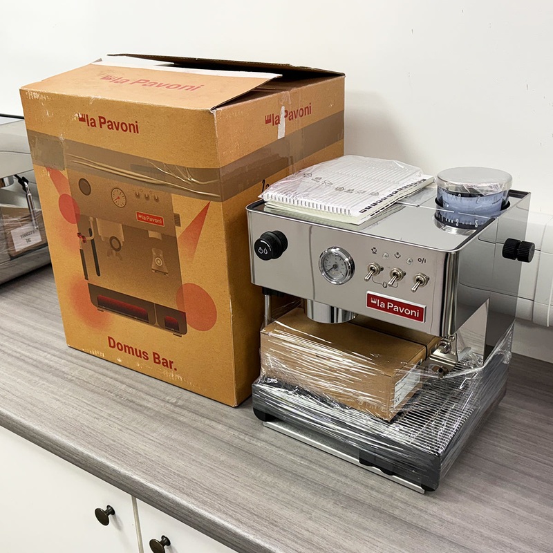 GRADED PRODUCT La Pavoni Combined Domus Bar Domestic Coffee Machine with Integrated Grinder Stainless Steel UK Plug LPCDMB02UK