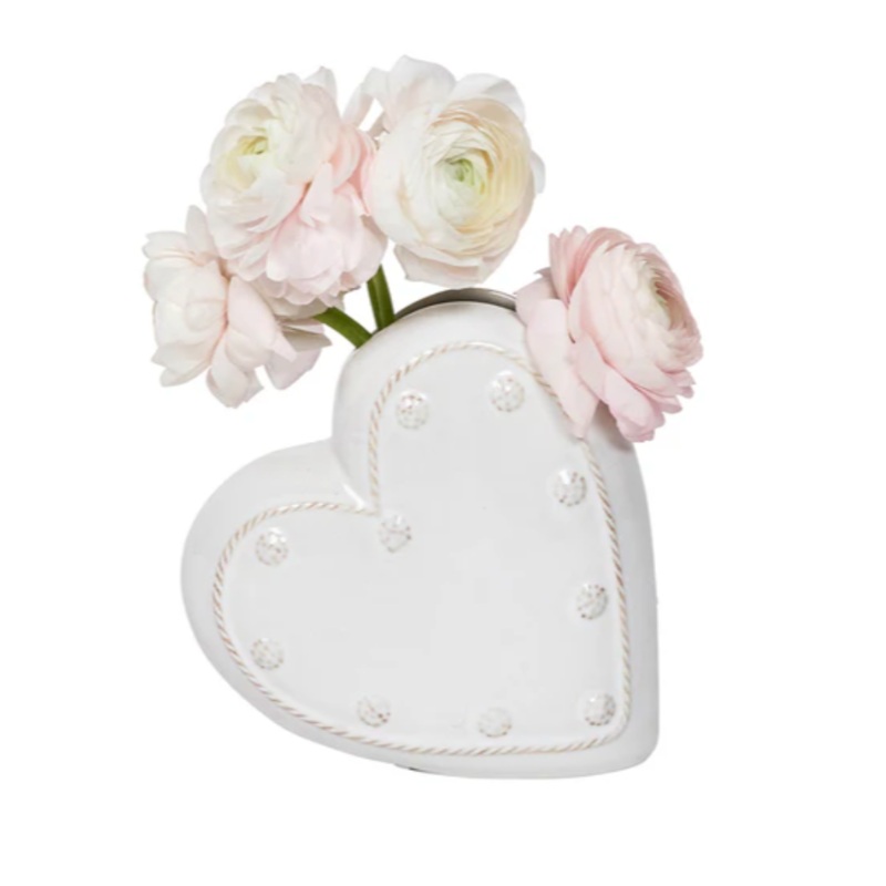 Juliska Berry & Thread 6″ Heart Vase – Whitewash