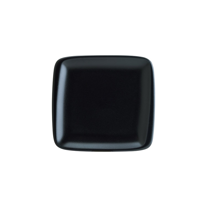 Notte 10.5″ x 10″ Square Black Porcelain Plate