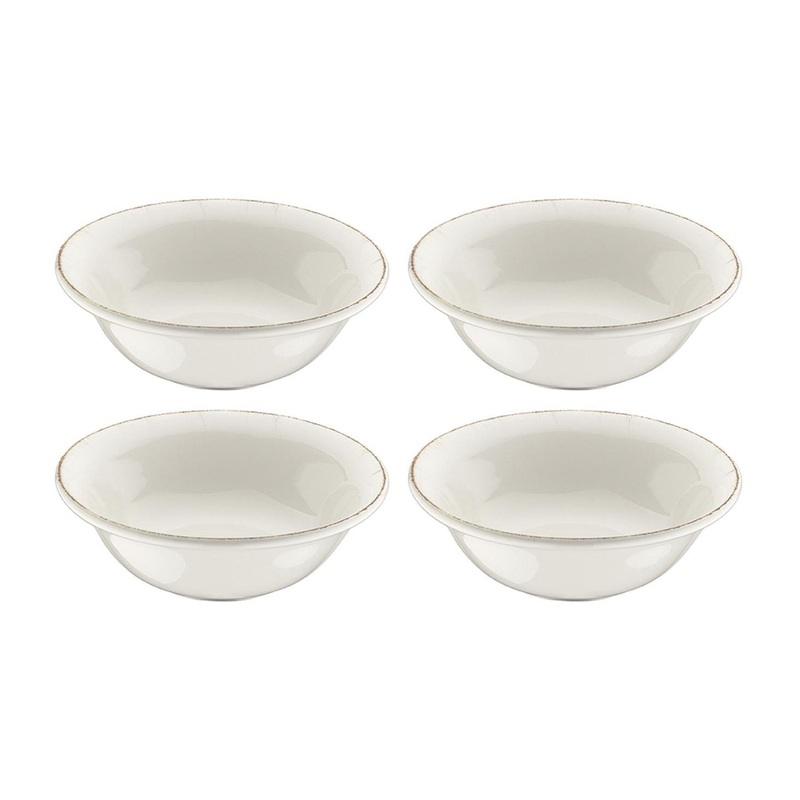 Retro dia.6.25″ h:2″ 13 oz. Round Decorated Porcelain Bowl (Set of 4)