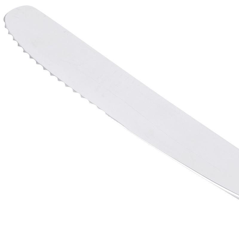 World Tableware 994 5502 Aspire 9 3/4″ 18/8 Stainless Steel Extra Heavy Weight Solid Handle Dinner Knife with Fluted Blade – 12/Pack