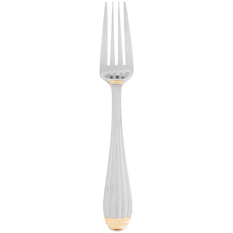 10 Strawberry Street PAR-DF Parisian Gold 18/0 Heavy Weight 7 3/4″ Stainless Steel Dinner Fork – 12/Pack