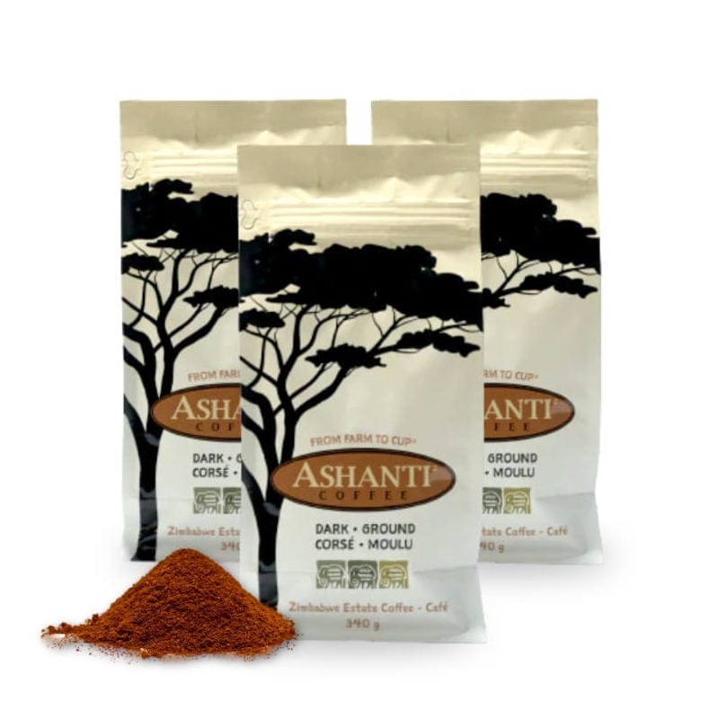 Ashanti Artisan Coffee African Dark Roast Ground Coffee (1kg)