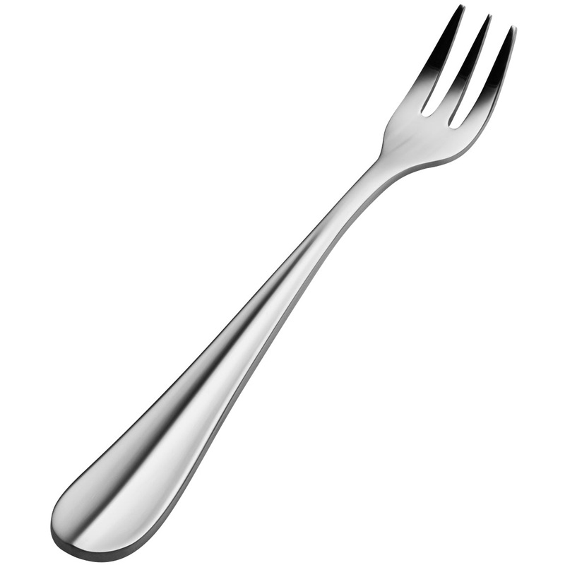Bon Chef SBS108 Monroe 5 1/2″ 18/0 Extra Heavy Weight Bonsteel Oyster/Cocktail Fork – 12/Pack