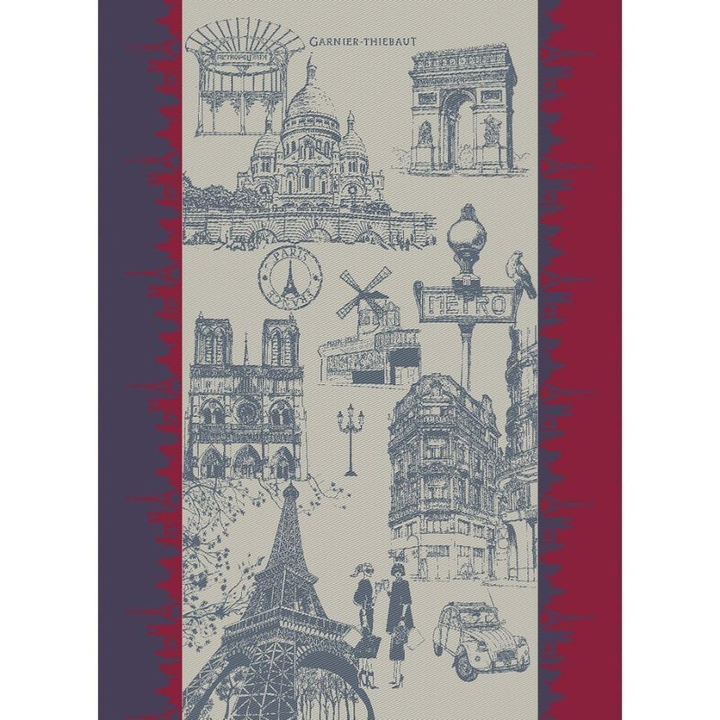 Garnier Thiebaut J’Aime Paris Tricolore Jacquard Kitchen Towel
