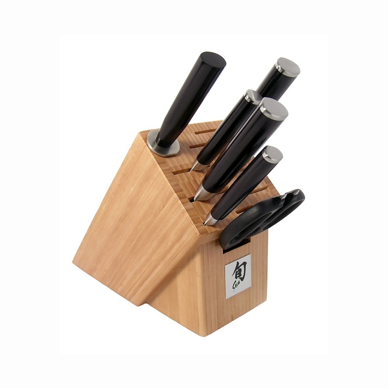 Shun Classic – 7 Pc. Block Set & Bamboo Block