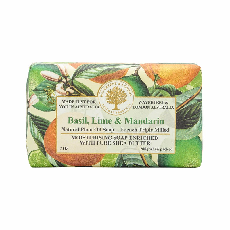 Wavertree & London Basil, Lime & Mandarin Luxury Soap Bar