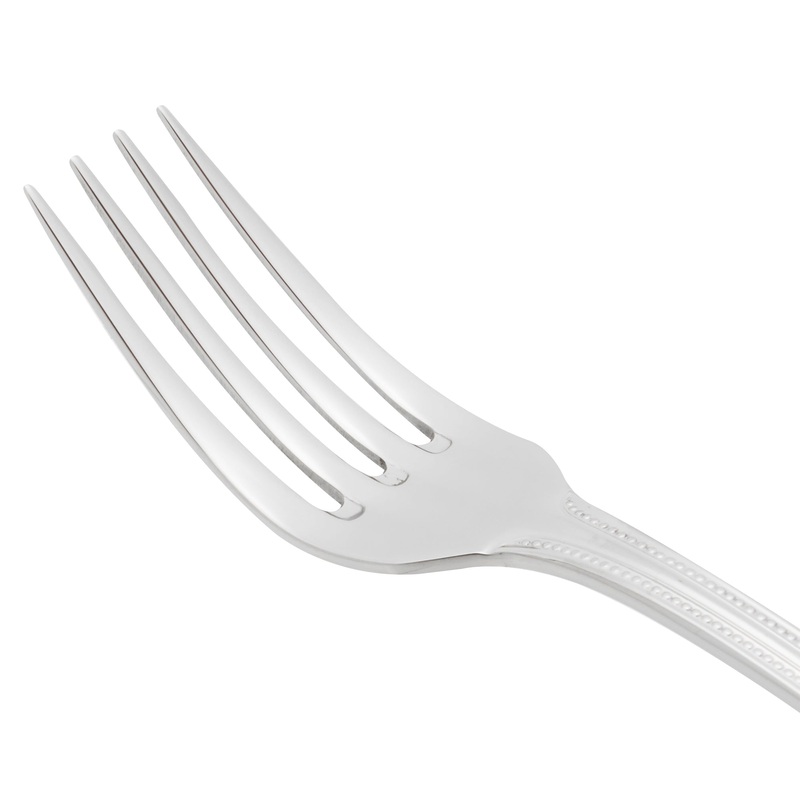 World Tableware 407 030 Calais 7 1/8″ 18/8 Stainless Steel Extra Heavy Weight Utility / Dessert Fork – 12/Pack