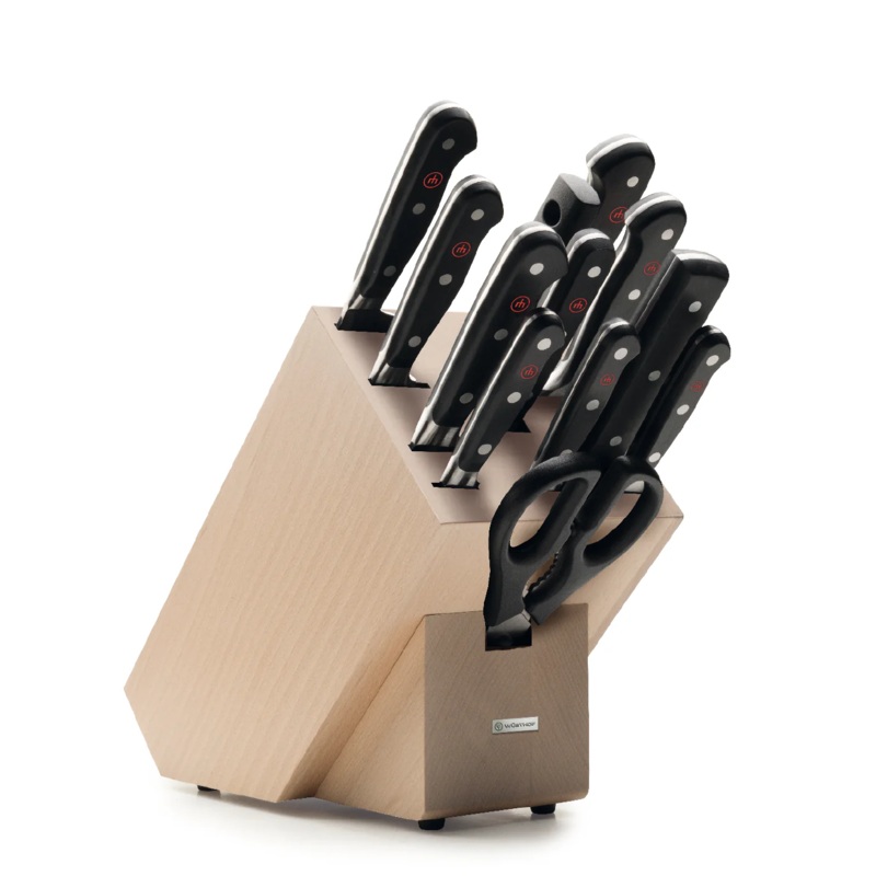 Wusthof Classic – 13 Pc. Knife Block Set, Beech Wood