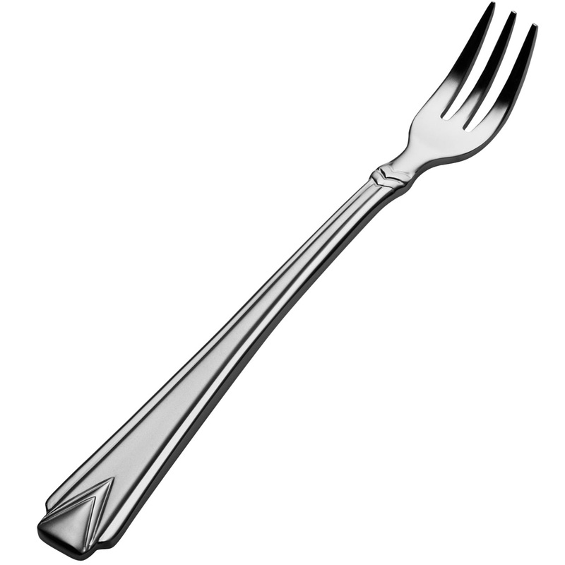 Bon Chef S1308 Gothic 5 11/16″ 18/10 Stainless Steel Oyster / Cocktail Fork – 12/Pack