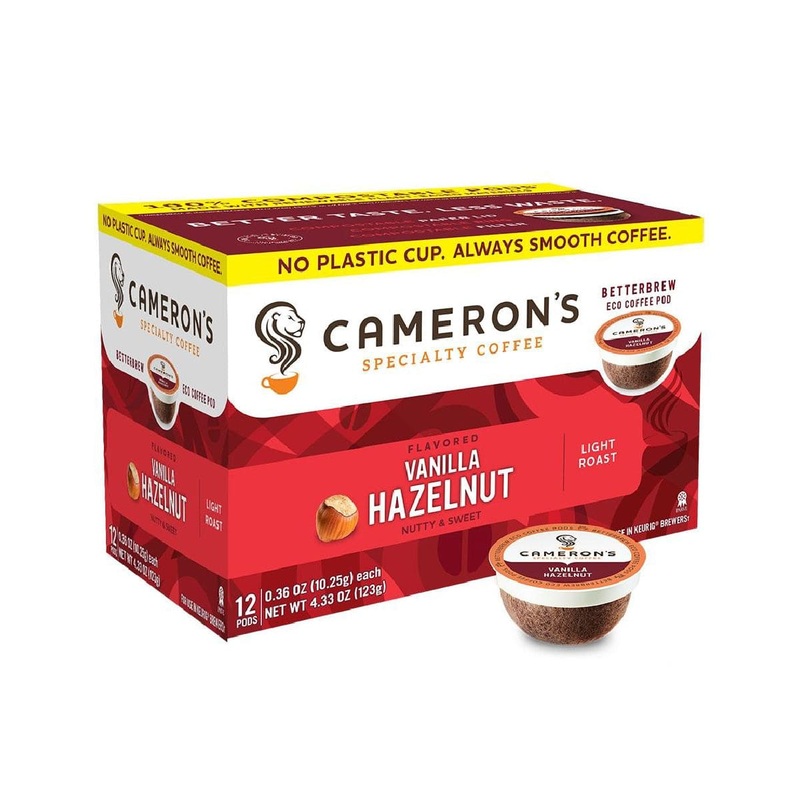 Cameron’s Vanilla Hazelnut Single-Serve Eco Coffee Pods (Case of 72)