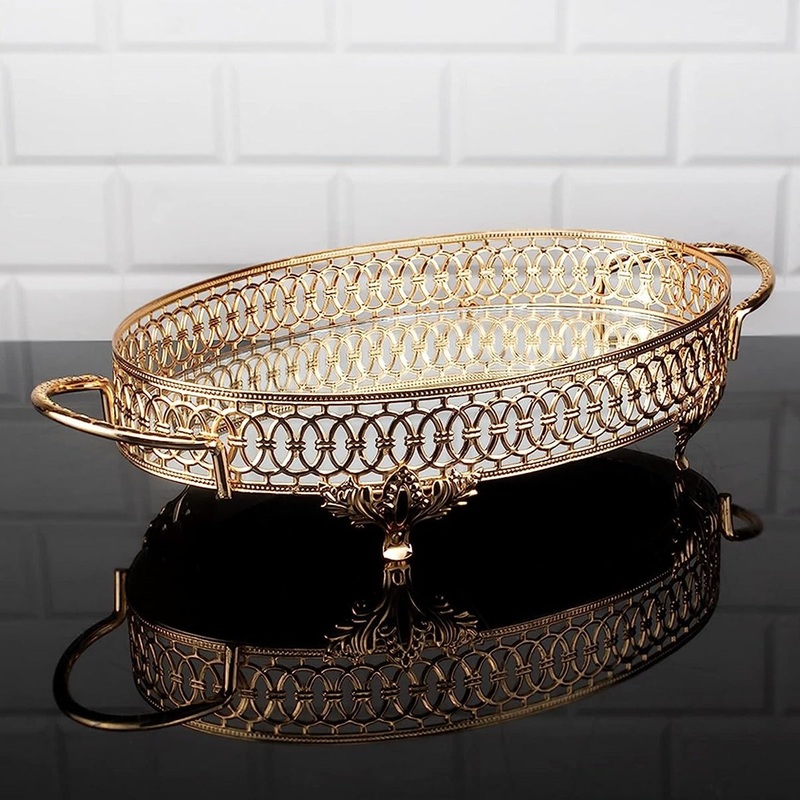 Handmade Fancy Serving Tray, Decorative Perfume Tray
