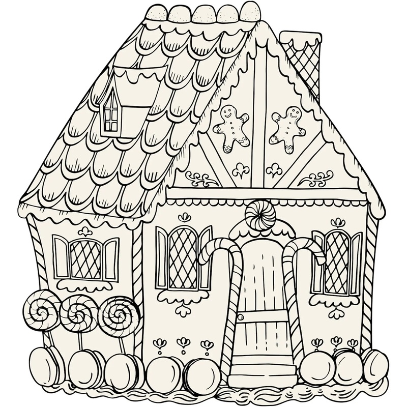 Hester & Cook Gingerbread House Color-In Placemats