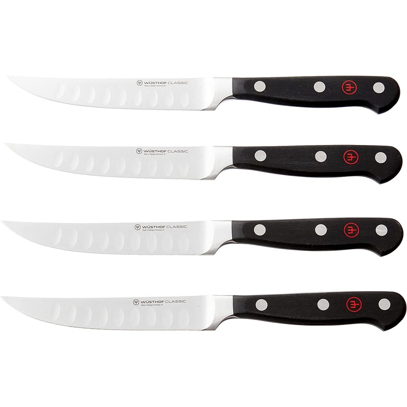 Wusthof Classic – 4 Pc. Steak Knife Knife Set w/Hollow Edge- Personalized Engraving Available