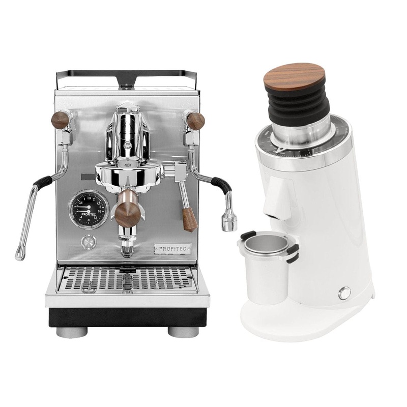 Profitec Jump Espresso Machine & DF64 Gen 2 w/ DLC Burrs (White) Bundle