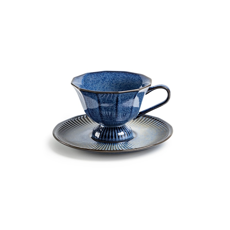Sapphire Serenity Fine Porcelain Cup and Saucer