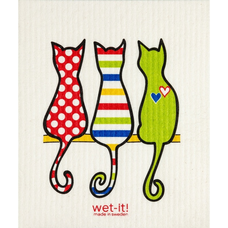 Wet-it! Swedish Dishcloth – Cat Lover