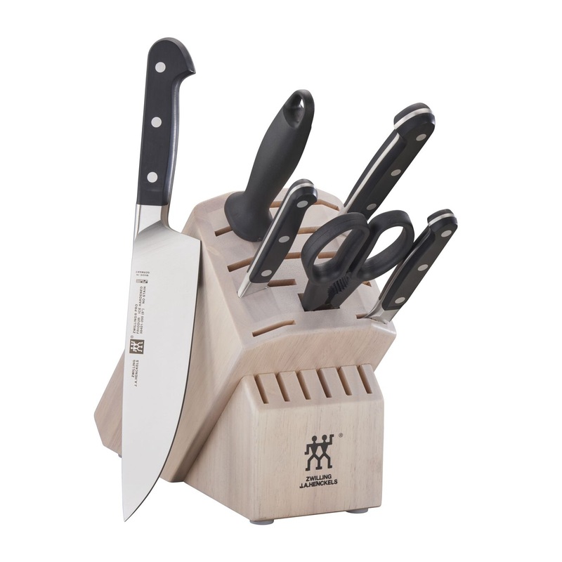 Zwilling Pro Stainless Steel 7-Piece Knife Block Set, White