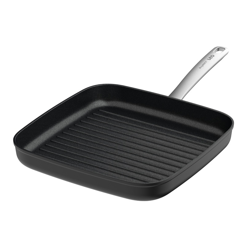 BergHOFF Leo Graphite Nonstick Ceramic Grill Pan 11″, Sustainable Recycled Material
