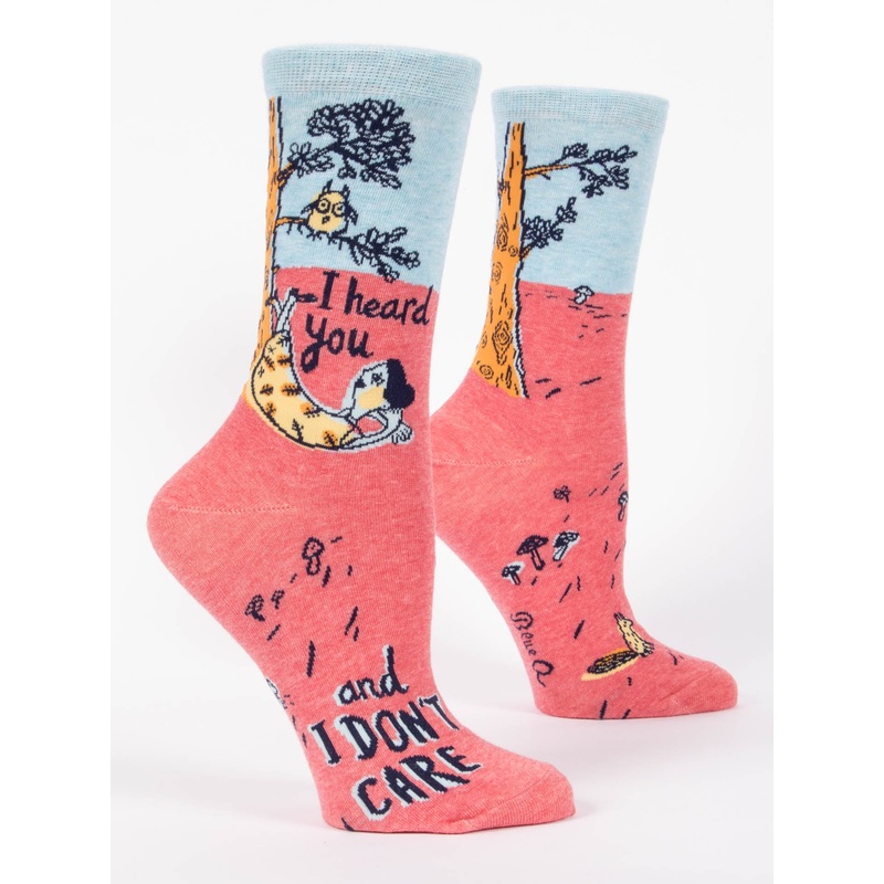 Blue Q Women’s Crew Socks – I Heard You, and I Don’t Care