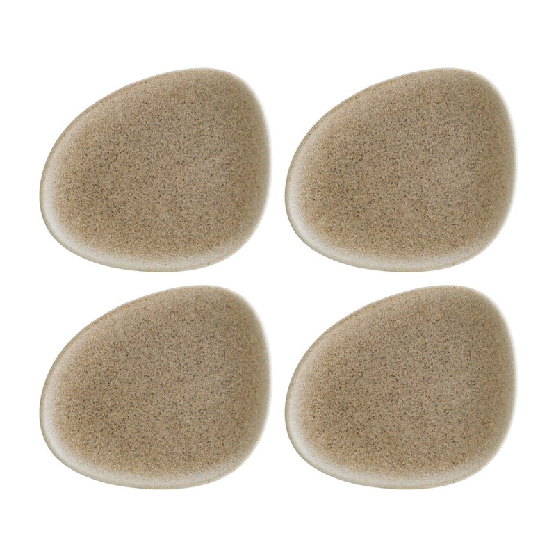 Luca Salmon Matte 7.5″ x 6″ Organic Salmon Porcelain Plate (Set of 4)