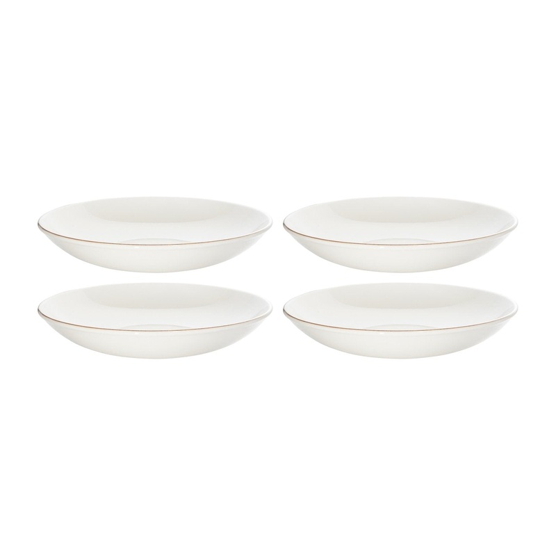 Retro dia.9″ h:2″ 34 oz. Round Decorated Porcelain Bowl (Set of 4)