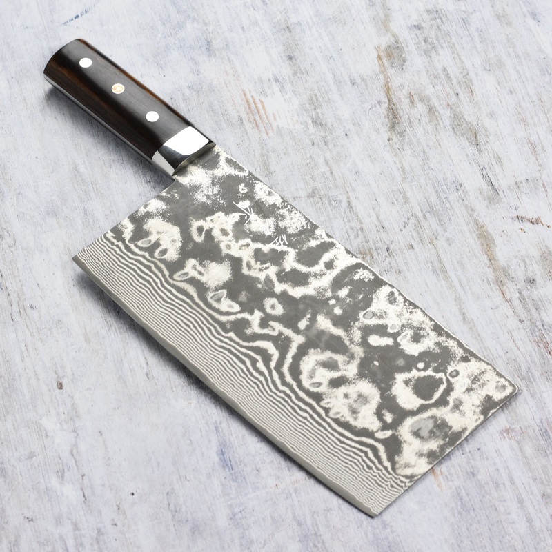 Saji SG2 Black Damascus 8.6″ Chuka Bocho