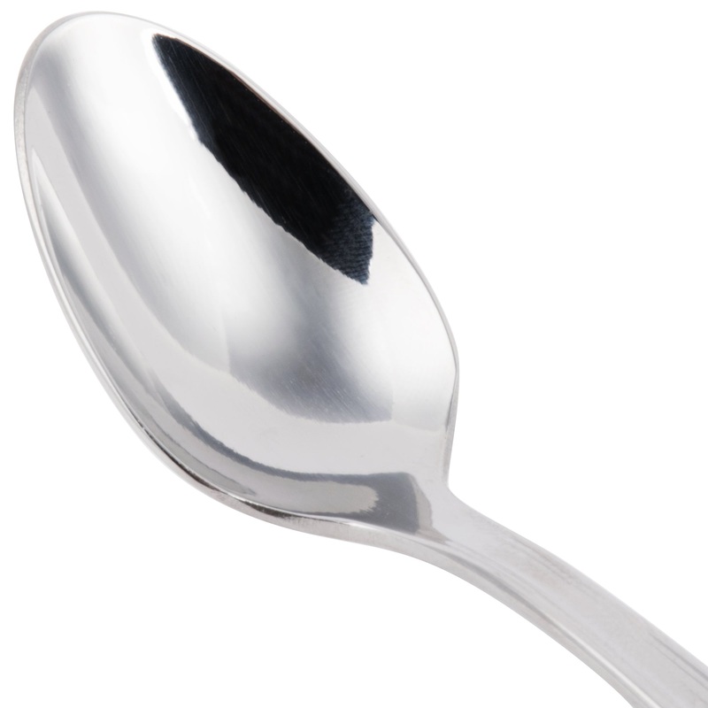 World Tableware 578 007 Fairfield 4 1/4″ 18/0 Stainless Steel Heavy Weight Demitasse Spoon – 12/Pack