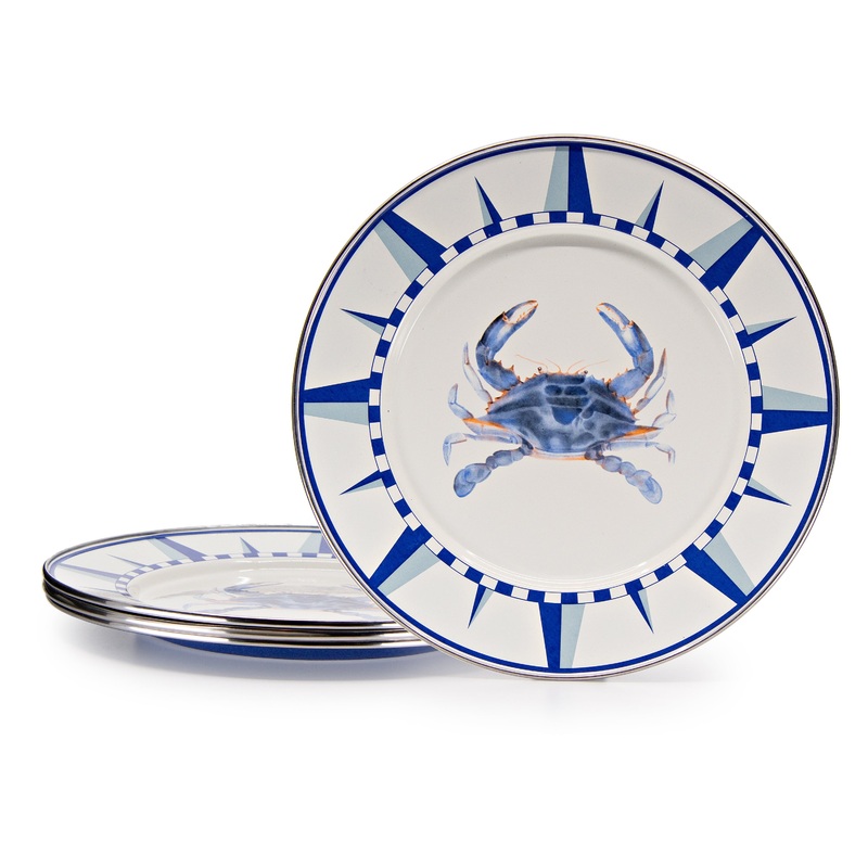 Blue Crab Dinner Plates – Set of 4