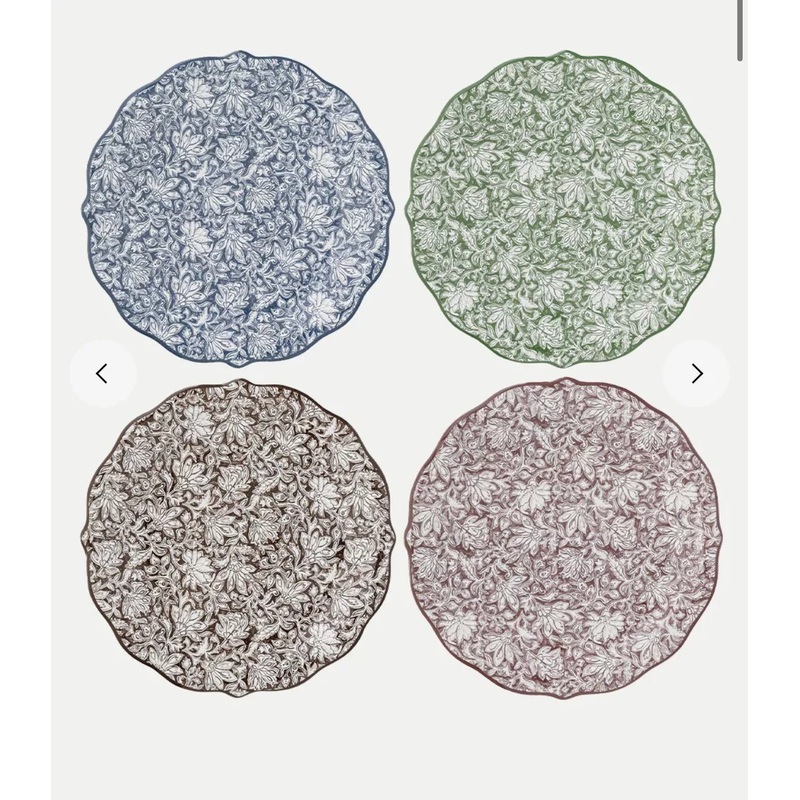 Juliska Veronica Beard Bohemian Vine Plates Set/4