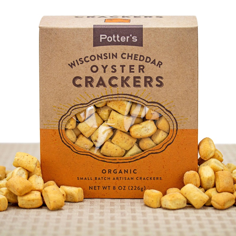 Potter’s Crackers Organic Wisconsin Cheddar Oyster Crackers