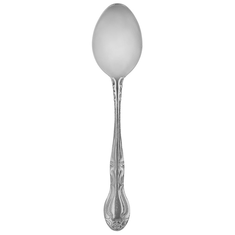 Walco 1129 Barclay 4 5/8″ 18/0 Stainless Steel Medium Weight Demitasse Spoon – 12/Pack