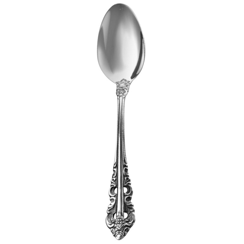 Walco 6801 Classic Baroque 6 1/16″ 18/10 Stainless Steel Extra Heavy Weight Teaspoon – 12/Pack