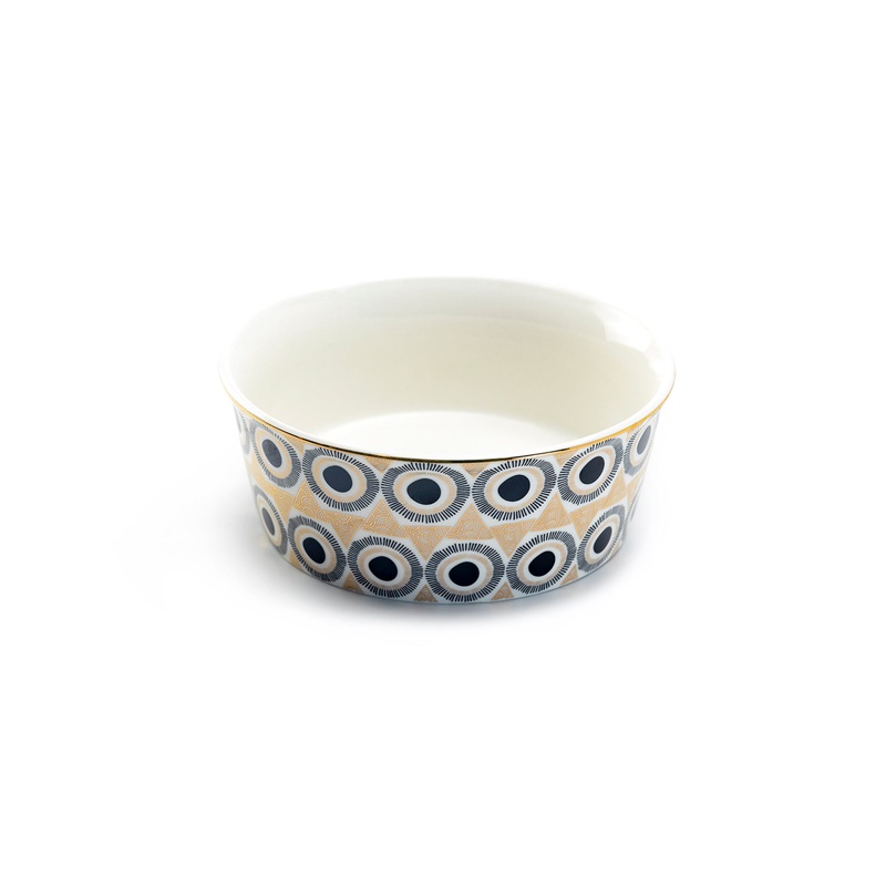5.25″ Burst Wave Fine Porcelain Pet Bowl