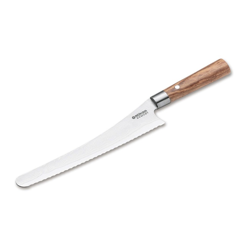 Boker Damascus Olive 9.3″ Bread Knife