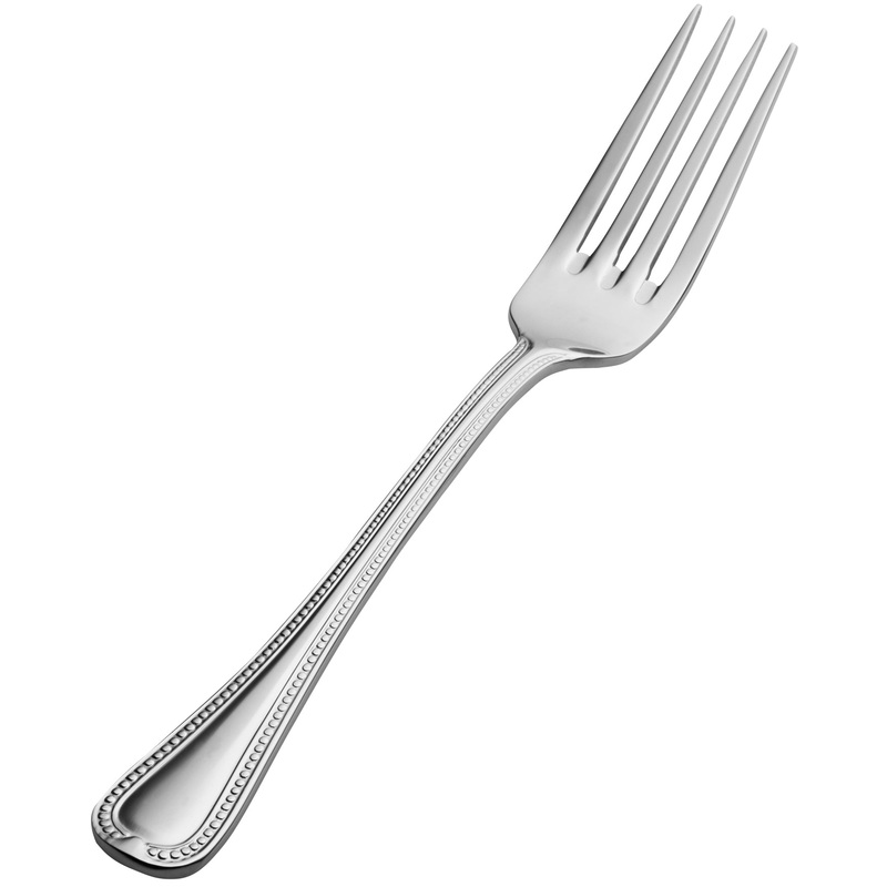 Bon Chef S706 Bolero 8 1/8″ 18/10 Extra Heavy Weight Stainless Steel European Dinner Fork – 12/Pack