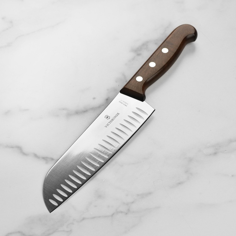Victorinox Wood 7″ Hollow Edge Santoku Knife