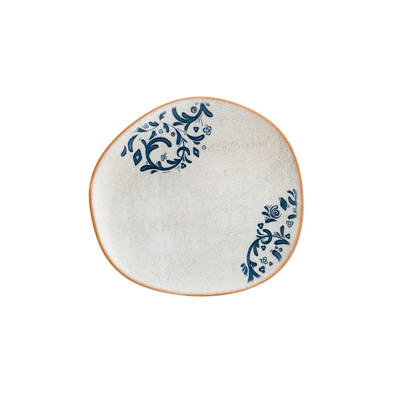 Viento 11.5″ x 10.5″ Organic Decorated Porcelain Plate