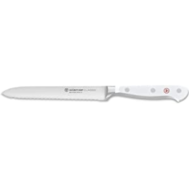 Wusthof Classic White – 5″ Serrated Utility Knife