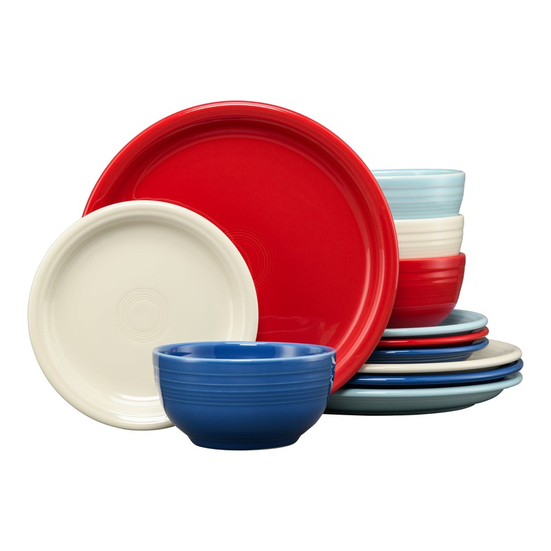 Americana Bistro Coupe 12-Piece Dinnerware Set, Service for 4