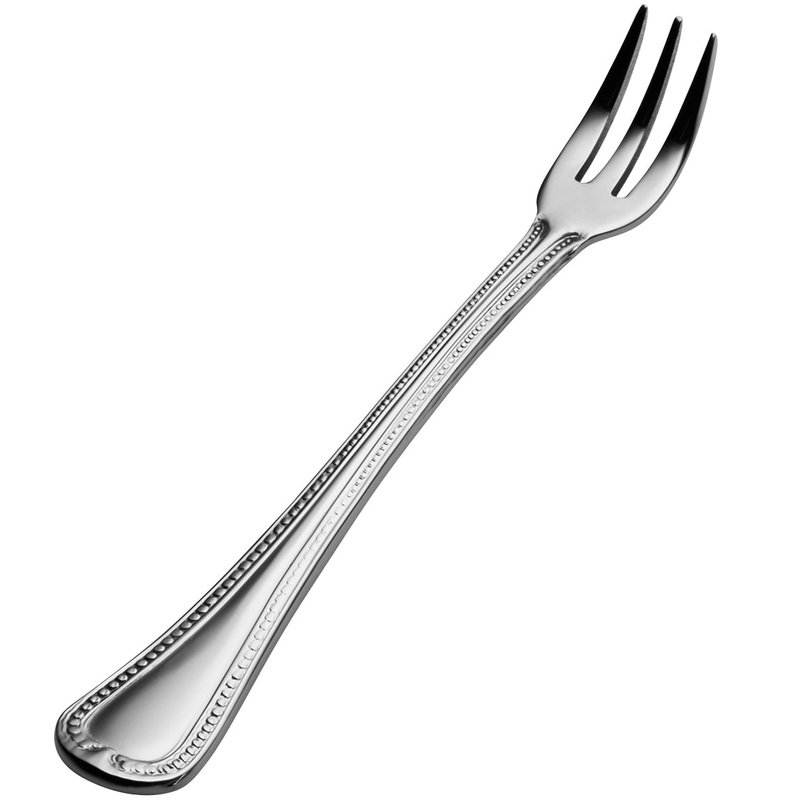 Bon Chef S708 Bolero 5 11/16″ 18/10 Extra Heavy Weight Stainless Steel Oyster/Cocktail Fork – 12/Pack
