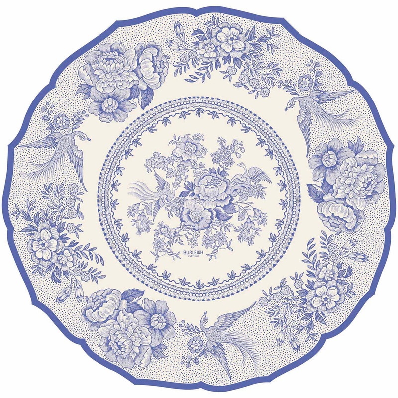 Hester & Cook Die-cut Blue Asiatic Pheasants Paper Placemat