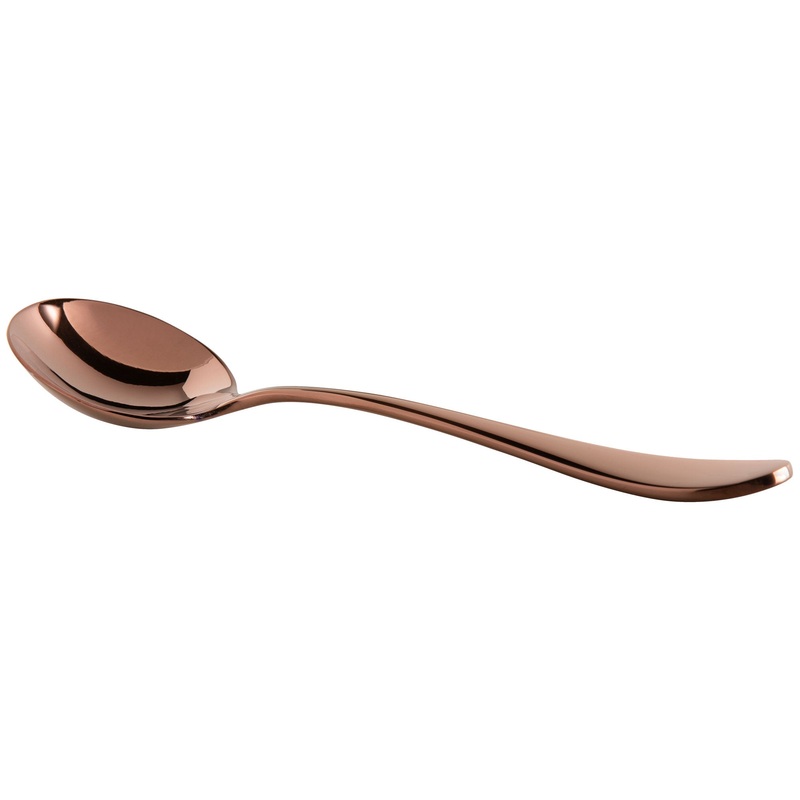 Master’s Gauge by World Tableware 939 016 Santa Cruz Copper 6 3/8″ 18/10 Bouillon Spoon – 12/Pack