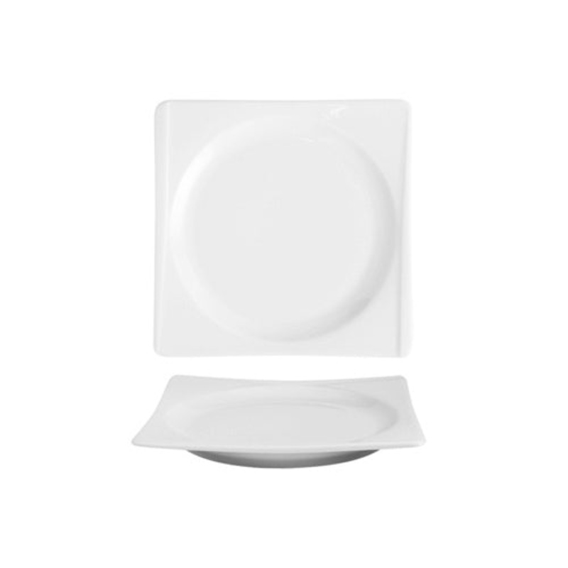 Porcelain Hong Kong 10″ x 10″ Square White Porcelain Plate